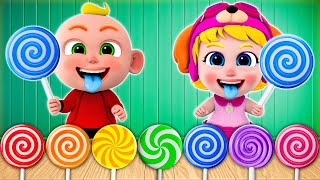 Where Is My Lollipop  Yummy Candy Song  Learn Colors  Nursery Rhymes amp Kids Songs [upl. by Rehtae692]