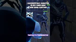 I Accidentally Cheated in My OWN Hide And Seek Custom 😂 shorts fortnite [upl. by Lamak229]