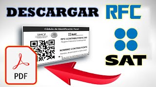 COMO DESCARGAR RFC POR PRIMERA VEZ Y GUARDARLO EN PDF [upl. by Ansley]