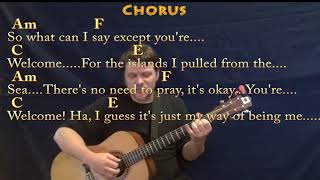 Youre Welcome Moana Fingerstyle Guitar Cover Lesson with ChordsLyrics [upl. by Gilmer]