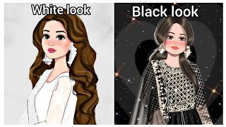 Choose your favourite look black look🖤✨ vs White look 🤍🎀specialdream [upl. by Kcerred]