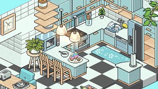 Pastel Kitchen🧁💙HABBO Speed Build Interior🛠 Ft Mathias [upl. by Premer]