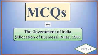 MCQs on AOBR  Allocation of Business Rules  Part I [upl. by Aihsotal]