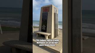 Fifth Engineer Special Brigade Monument sits on the bluff above Omaha Beach ww2history heroes [upl. by Rebekah]