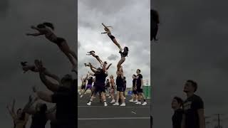 Navarro Cheer Pyramid Practice [upl. by Dorie885]