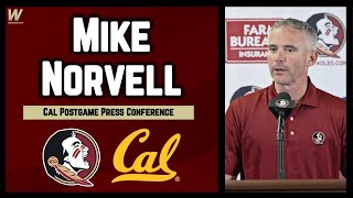 Mike Norvell Cal Postgame Interview  Florida State 14 Cal 9  FSU Football  Warchant TV FSU [upl. by Meekahs]