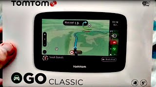 TomTom GOClassicAutonavigationsgerät 6 Zoll EUKarten WLAN integrierte umkehrbare Halterung [upl. by Airekahs130]