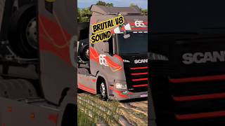 Scania R460 Brutal V8 Sound 📢📢 scaniav8 scania loudexhaust v8 youtubeshorts [upl. by Analak]