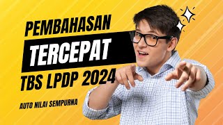 Pembahasan Tercepat Tes Bakat Skolastik LPDP 2024 5 [upl. by Tremayne]