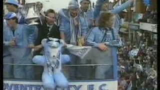 Coventry City FA Cup Final 1987  Opentop bus victory parade footage [upl. by Yecnahc126]