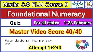 Foundational Numeracy Quiz  Nistha 30 Module 9 Quiz Answers in English [upl. by Goldy]