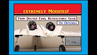 Extremely Modified 7 foot Flying wing remodded with Twin ducted fans and Retractable gear [upl. by Lorene629]