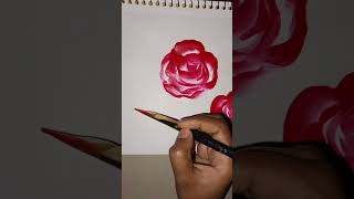 One stroke Rose painting songpandapanting yt art pandapainting trending [upl. by Notxed]