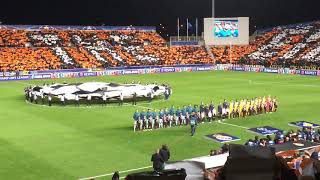 211117 Apoel vs Real Entrance Choreo CL anthem [upl. by Emoraj]