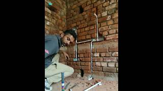 wall conduit installation work trendingvideos [upl. by Aerdnael416]