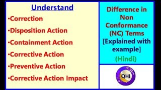 Difference in Non Conformance NC Terms Explained with example [upl. by Olsen]