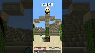 Getting through Traps at different Ages in Minecraft shorts meme memes [upl. by Nylirahs]