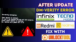 Tecno Pova Neo dmverity error Fix with Unlocktool  dmverity error Solution [upl. by Raseta]