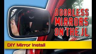 Jeep Wrangler 2 door JL doorless mirrors [upl. by Trembly]