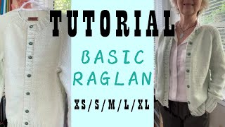 BEGINNER RAGLAN CARDIGAN TUTORIAL with Bobby Pin Short Row [upl. by Hsara]