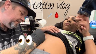 Come Get 3 Tattoos With Me 😅 Tattoo Vlog Pain Rating  RaNya Nashae [upl. by Aissej]