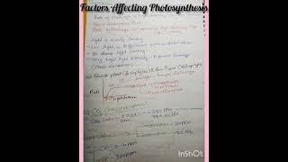 Factors Affecting Photosynthesis External and Internal Notes biology NEET [upl. by Koenig]