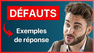 Quels sont vos défauts  3 exemples de réponse en entretien d’embauche [upl. by Holly]