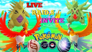 Shiny Ho Oh And Mega Tyranitar Raid Invita  Pokemon go live  Shiny Hunt live pokemon go [upl. by Sussman748]