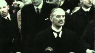 Neville Chamberlain returns from Germany with the Munich Agreement [upl. by Haugen]