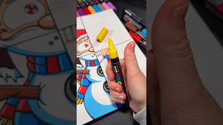 Drawing POMNI from TADC in 4 Different Art Styles with Posca Markers Part 3 Christmas Edition [upl. by Anid]