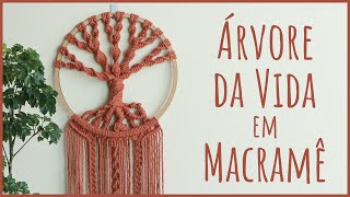 ÁRVORE da VIDA em MACRAMÊ com Nós Básicos  Tutorial Passo a Passo [upl. by Eekorehc]