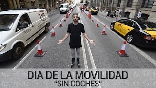 Día de la movilidad  Día sin coches Barcelona  VÍDEO REAL 2016 [upl. by Remmer]