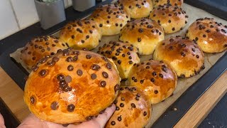 Des belles brioches aux pépites de chocolat 🍫 très moelleux 💕 ingrédients ⬇️ [upl. by Anivid98]