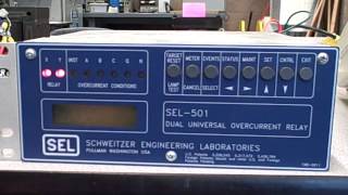 Protective relays  digital overcurrent Schweitzer SEL501 relays [upl. by Tybie]