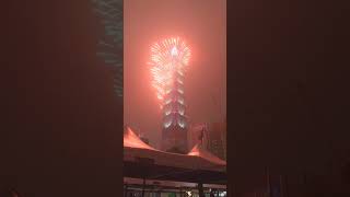 Taipei 101 Fireworks 2024  Happy New Year 2024 from Taiwan [upl. by Ytsirc365]