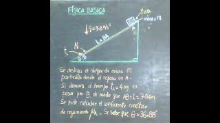 v194 DETERMINACION DEL COEFICIENTE DE ROZAMIENTO CINETICO EN UN PLANO INCLINADO [upl. by Marysa]