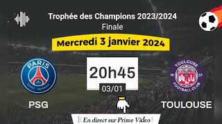 Trophée des champions  la finale en direct sur Prime Video 03012034 à 20 h 45 [upl. by Krisha]