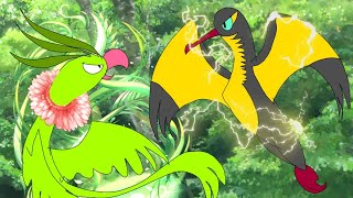 Kilowattrel vs Parrotree Chatoia Bonus  Pokemon Battle Animation 2 [upl. by Nrehtac]