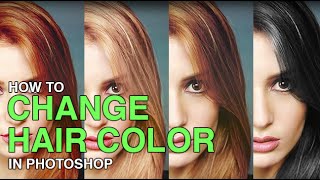 How to Change Hair Color in Photoshop [upl. by Remus]