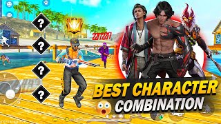 Top 3 Secret Best Character Combination 😱 For Free Fire BR Ranked amp CS Ranked FF Best Combination [upl. by Neeruan]