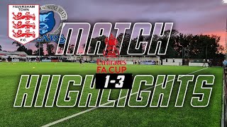 Highlights  Faversham Town 1 BroadbridgeHeath FC 3 FA Cup replay [upl. by Hplodnar]