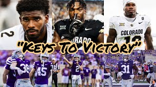 COLORADO FOOTBALL KEYS TO VICTORY vs K STATE BUFFS LOOK TO CONTAIN THE WILDCATS GROUND ATTACK [upl. by Annaiv]