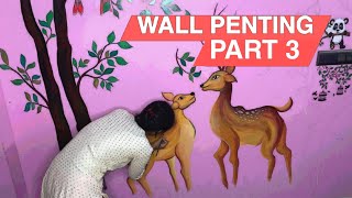 Beloveling Nature Wall Penting PART 3 wallpainting ArtisticPUJA7 [upl. by Araiet]