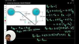 Inclined Manometer  Gauge Pressure Measurement  Understand Through Numerical Problems [upl. by Ban]