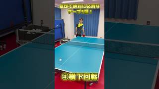 卓球サーブ5選🔥shorts 卓球 tabletennis pingpong スポーツ 卓球サーブ [upl. by Gardy40]