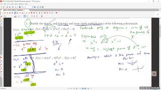 Recitation4 M12550 F23 Exam1 Review Degree of polynomial Roots of polynomials with multiplicities [upl. by Enrika110]