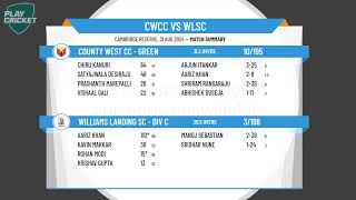 Melbourne Cricket AssociationWestT35Div CCounty West CC  Green v Williams Landing SC  Div C [upl. by Ateekan]