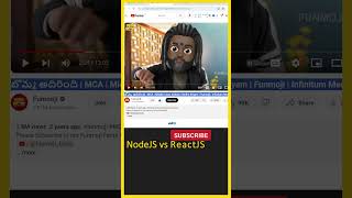 ReactJS vs NodeJS Node JS React React JS React JS Tutorial Node JS Tutorial Front End shorts [upl. by Tonina]