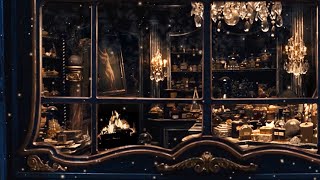 A Perfume shop in the Victorian era Ambience l glass liquid snow fireplace sounds [upl. by Octavius]