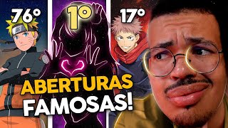 🏆 TOP 100 ABERTURAS de ANIME MAIS POPULARES de TODAS  React [upl. by Anayrb]